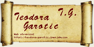 Teodora Garotić vizit kartica